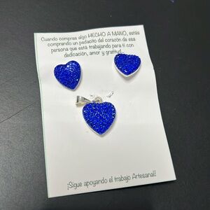 Crystal heart set